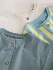 Grey/Green Dinosaur Rompers 3 Pack - Image 8 of 10