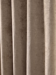 Natural Dark Blackout/Thermal Plush Chenille Eyelet Curtains - Image 5 of 5