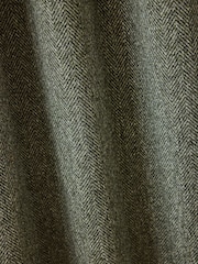 Green Blackout/Thermal Brushed Herringbone Pencil Pleat Curtains - Image 7 of 7
