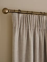 Fine Chenille Blackout/Thermal Pencil Pleat Curtains - صورة 1 من 6