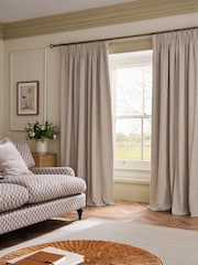 Fine Chenille Blackout/Thermal Pencil Pleat Curtains - صورة 2 من 6