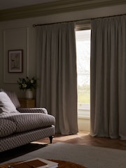 Fine Chenille Blackout/Thermal Pencil Pleat Curtains - صورة 4 من 6