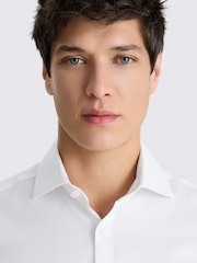 MOSS White Slim Fit Dobby Shirt - Image 2 of 3