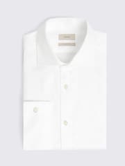 MOSS White Slim Fit Dobby Shirt - Image 3 of 3