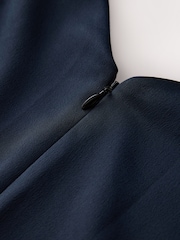 CERENE Caitlyn Navy Angel Sleeves Satin Maxi Dress - Image 10 of 10