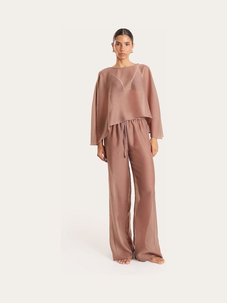 4th & Reckless Pink Polka Dot Beach Trousers - Image 1 of 3 4th & Reckless Pink Polka Dot Beach Trousers - Image 1 of 3