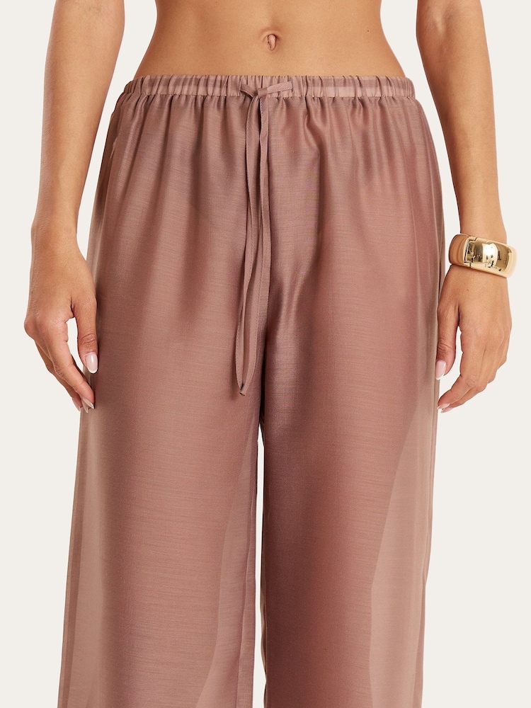4th & Reckless Pink Polka Dot Beach Trousers - Image 3 of 3 4th & Reckless Pink Polka Dot Beach Trousers - Image 3 of 3