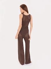 4th & Reckless Wide Leg Knitted Trousers - Obraz 2 z 6