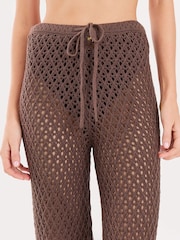 4th & Reckless Wide Leg Knitted Trousers - Obraz 5 z 6