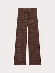 4th & Reckless Wide Leg Knitted Trousers - Obraz 6 z 6