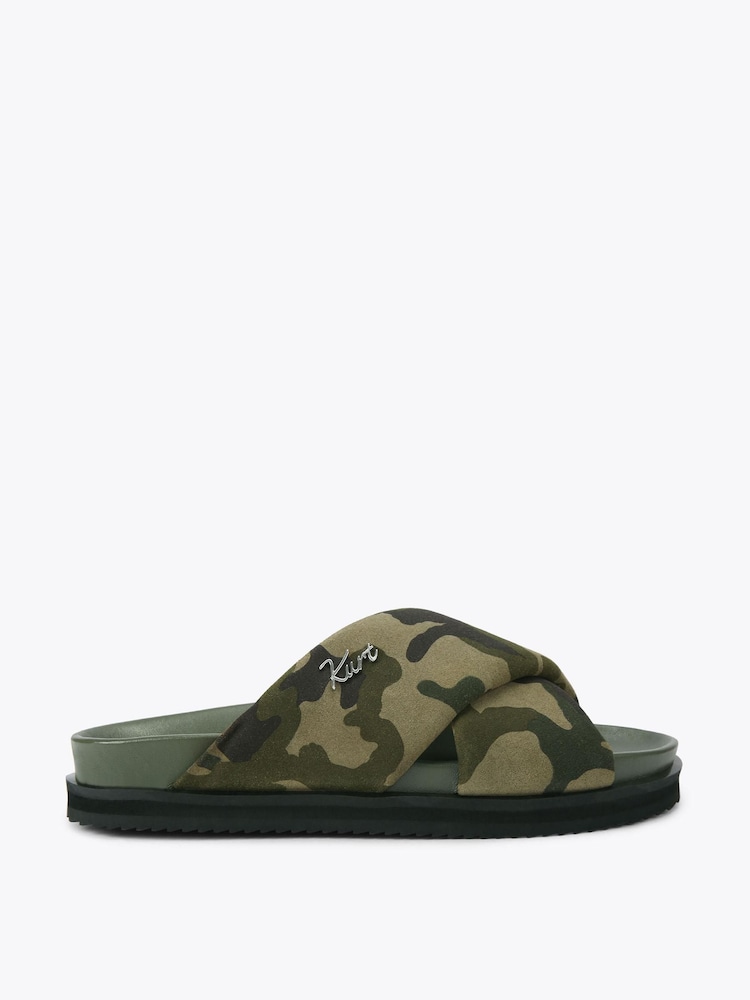 Kurt Geiger London Green Baron Pumped Slide Sandals - Image 1 of 4 Kurt Geiger London Green Baron Pumped Slide Sandals - Image 1 of 4