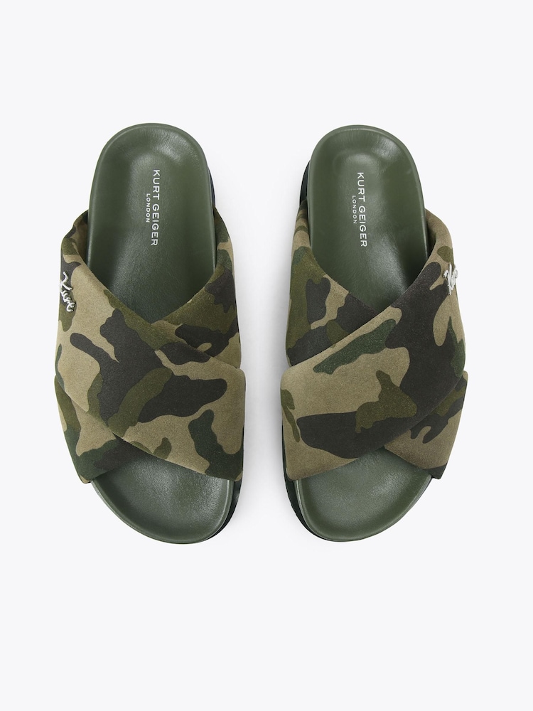 Kurt Geiger London Green Baron Pumped Slide Sandals - Image 2 of 4 Kurt Geiger London Green Baron Pumped Slide Sandals - Image 2 of 4