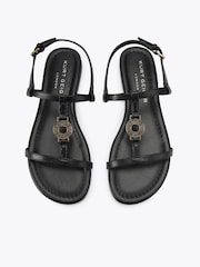 Kurt Geiger London Black Bromley Flat Sandals - Image 2 of 4