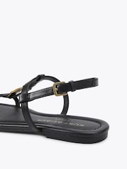 Kurt Geiger London Black Bromley Flat Sandals - Image 3 of 4
