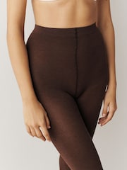 Chocolate Brown Thermal 100D Tights - Image 2 of 2