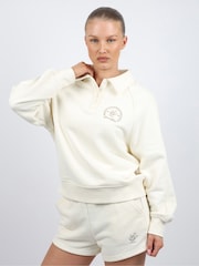Simmi London Cream Studios Embroidered Logo Polo Sweatshirt - Image 5 of 6