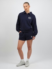 Simmi London Blue Studios Embroidered Logo Polo Sweatshirt - Image 2 of 6