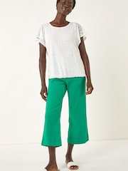 Roman White Burnout Bubble Hem Top - Image 2 of 5