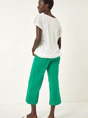 Roman White Burnout Bubble Hem Top - Image 3 of 5