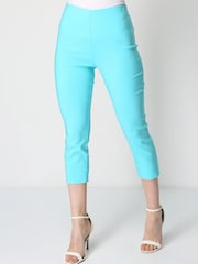 Roman Sky Blue Cropped Stretch Trousers - Image 4 of 4