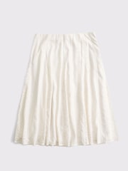 Abercrombie & Fitch Cream High Rise Midi Skirt - Image 7 of 8