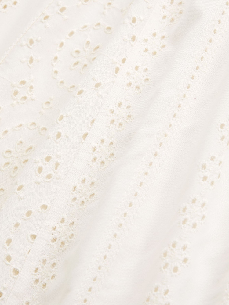 Abercrombie & Fitch Cream High Rise Midi Skirt - Image 8 of 8