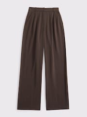 Abercrombie & Fitch Brown Sloane Relaxed Textured Trousers - Image 7 of 7