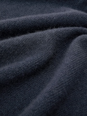 Reiss Slate Blue Blanche 100% Cashmere Shawl-Neck Jumper - Image 7 of 7
