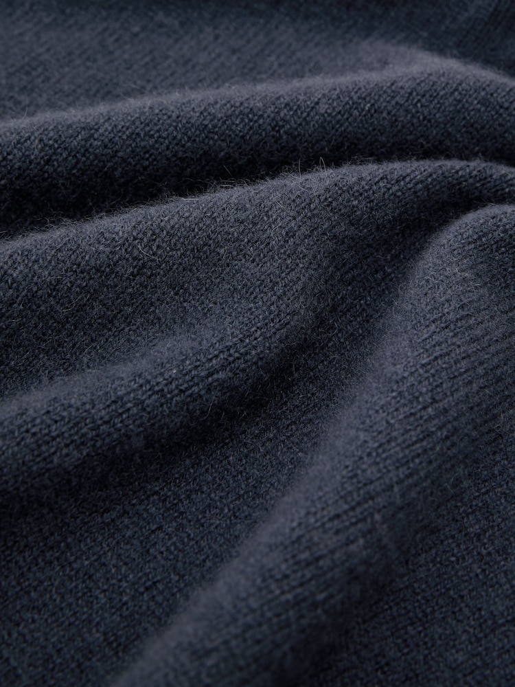 Reiss Slate Blue Blanche 100% Cashmere Shawl-Neck Jumper - Image 7 of 7 Reiss Slate Blue Blanche 100% Cashmere Shawl-Neck Jumper - Image 7 of 7