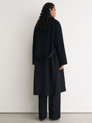 Reiss Navy Marina Petite Wool-Blend Blindseam Double-Breasted Coat - Image 5 of 9