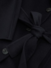 Reiss Navy Marina Wool-Blend Blindseam Double-Breasted Coat - Image 8 of 8