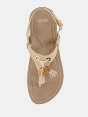 Novo Natural Regular Fit Tessa Toe Post Padded Footbed Sandal - Image 4 of 5