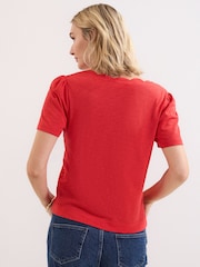 Phase Eight Red Freya Scallop T-Shirt - Image 2 of 7