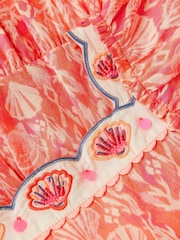 Monsoon Pink Embroidered Shell Print Dress - Image 3 of 3