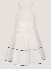Monsoon Cream Shell & Palm Embellished Dress - Image 3 of 4