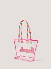 Monsoon Pink Clear Tropical Beach Bag - Image 2 of 3
