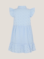 Monsoon Blue Broderie Shirt Dress - Image 2 of 3