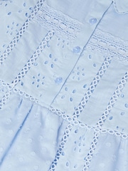 Monsoon Blue Broderie Shirt Dress - Image 3 of 3