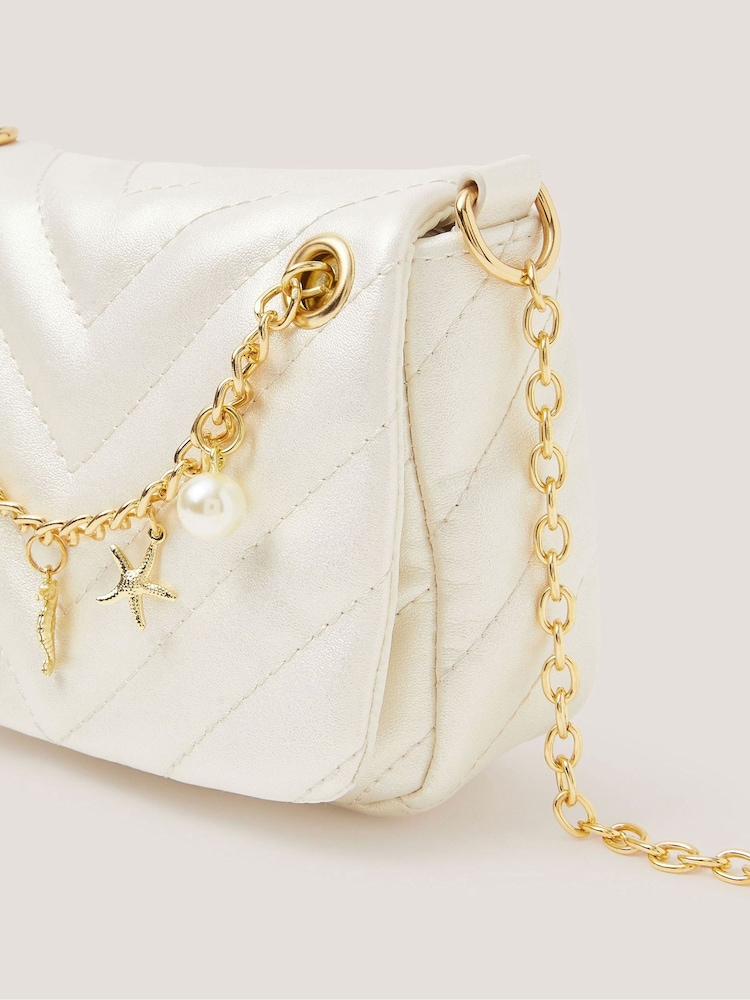 Monsoon Cream Mermaid Charm Quilted Bag - Image 4 of 4 Monsoon Cream Mermaid Charm Quilted Bag - Image 4 of 4