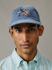 Aubin Blue Dearne Cord Cap - Image 1 of 5
