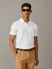 Белый - Рубашка поло с открытым воротником Aubin Heritage - Изображение 1 5