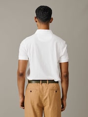 Белый - Рубашка поло с открытым воротником Aubin Heritage - Изображение 2 5