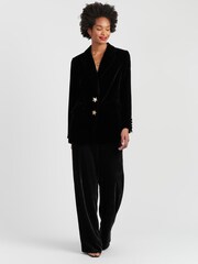 Chinti & Parker Laura Whitmore Velvet Black Jacket - Image 3 of 4