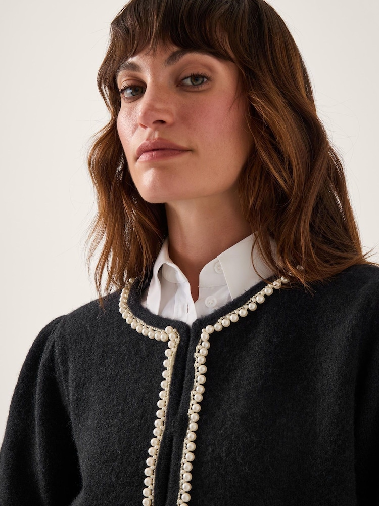 Monsoon Pia Pearl Embellished Cardigan - Imagem 2 de 5
