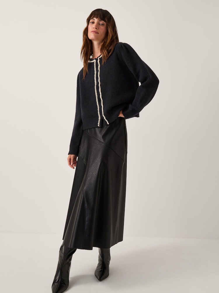 Monsoon Blue Pia Pearl Embellished Cardigan - Image 5 of 5 Monsoon Blue Pia Pearl Embellished Cardigan - Image 5 of 5