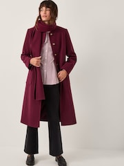Monsoon Red Alicia Scarf Coat - Image 1 of 5