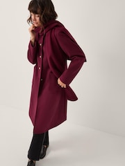 Monsoon Red Alicia Scarf Coat - Image 4 of 5