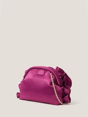 Monsoon Red Mindy Corsage Satin Clutch Bag - Image 2 of 4