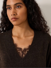 Monsoon Brown Fay Jumper Slip Dress - Image 3 of 5