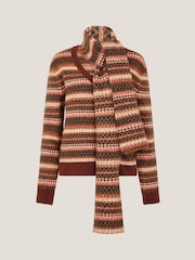 Monsoon Orange Scout Fair Isle Pattern Jumper & Scarf Set - Image 5 of 5